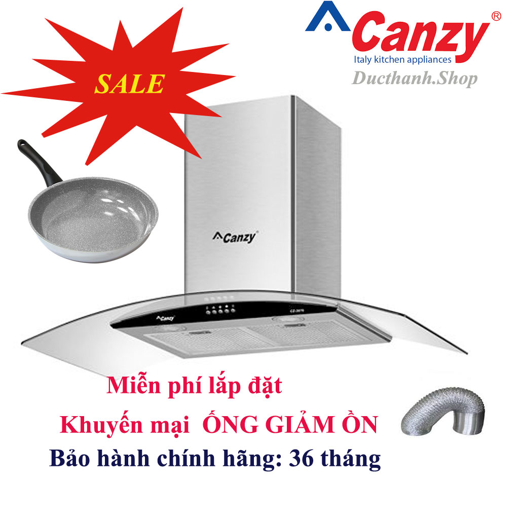 cz-3670 Máy hút mùi kính cong Canzy CZ 3670 - Ảnh 1