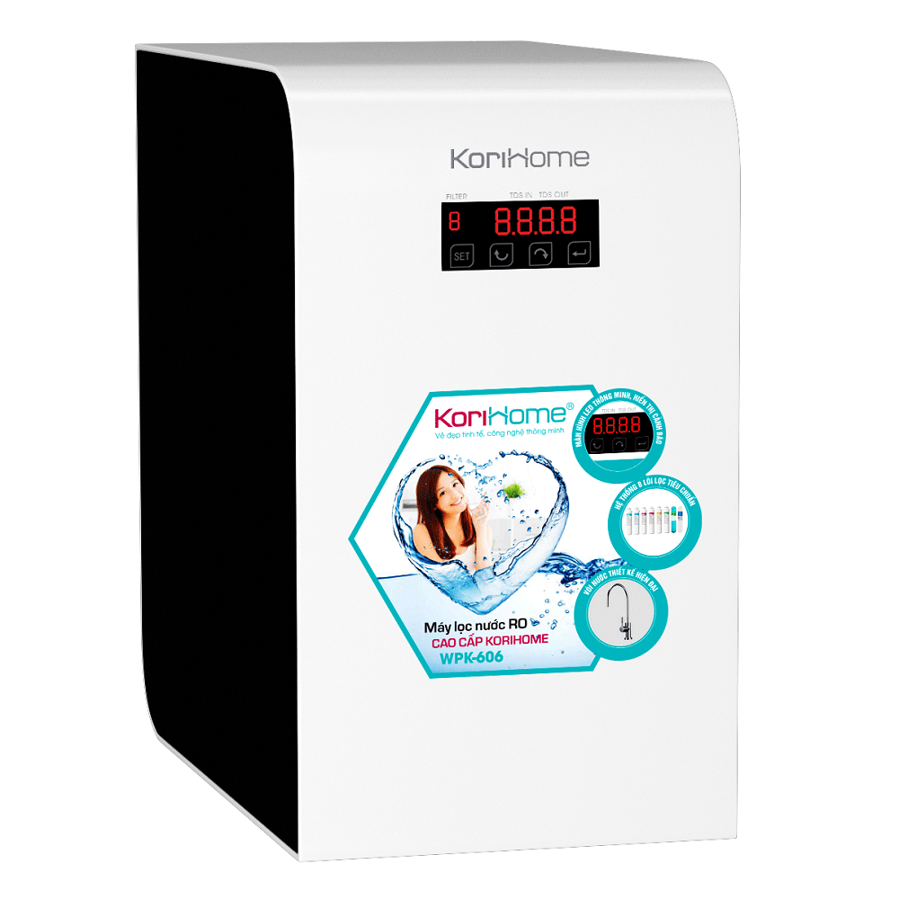 Máy-lọc-nước-để-gầm-wpk-606 Máy lọc nước để gầm Korihome RO LEAF606/ WPK 606-HA - Ảnh 1