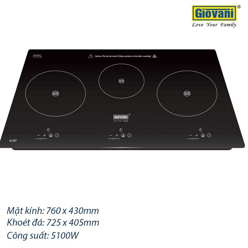 G33t Bếp từ Giovani G-33T Bảo hành chính hãng 5 năm - Ảnh 1