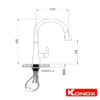 VÒI RỬA BÁT konox  RÚT DÂY KN1226BG - Ảnh 2