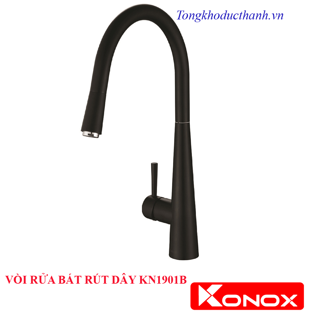 1901b VÒI RỬA BÁT konox RÚT DÂY KN1901B - Ảnh 1