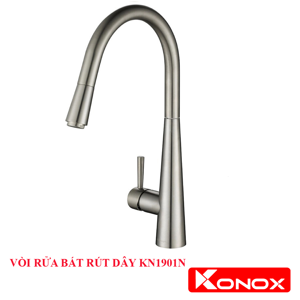 1901n VÒI RỬA BÁT konox RÚT DÂY KN1901N - Ảnh 1
