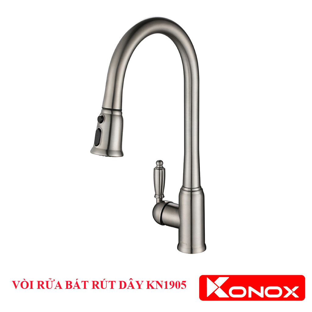 1905 VÒI RỬA BÁT konox RÚT DÂY KN1905 - Ảnh 1