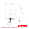 VÒI RỬA BÁT RÚT DÂY KN1901C - Ảnh 2
