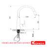 VÒI RỬA BÁT konox RÚT DÂY KN1901N - Ảnh 2