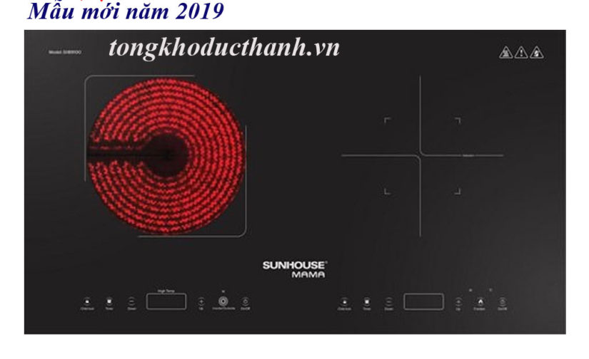 Bếp đôi điện từ hồng ngoại SUNHOUSE MAMA SHB9100