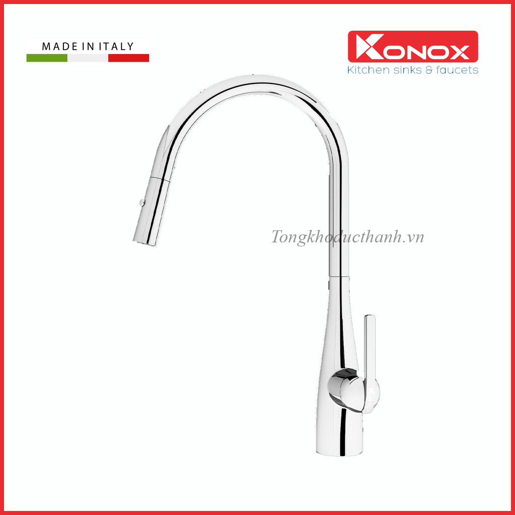 Vòi-rửa-bát-konox-Curva-Chrome Vòi-rửa-bát-konox-Curva-Chrome