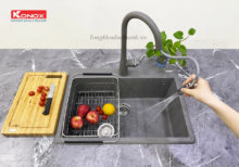 Vòi rửa bát Konox Curva Grey - Ảnh 3