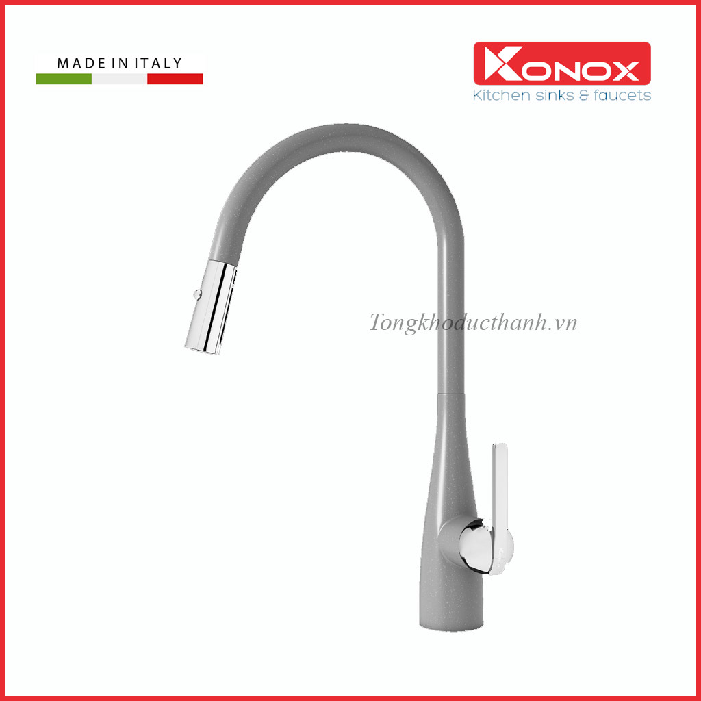 Vòi-rửa-bát-konox-Curva-Grey Vòi-rửa-bát-konox-Curva-Grey