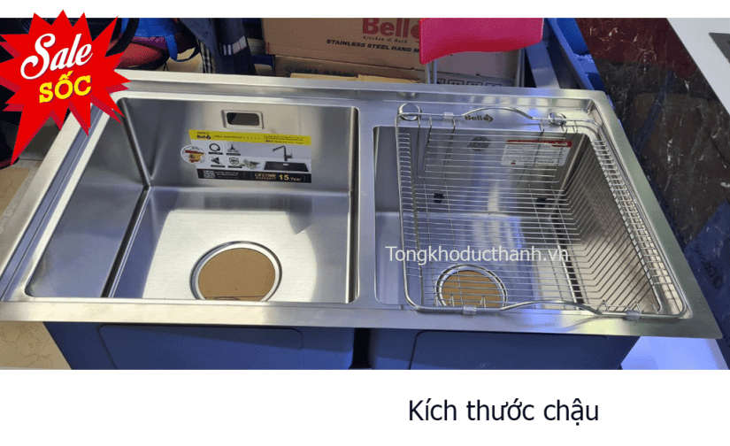 Chậu rửa bát Bello BL-C490 ( 82*46cm)