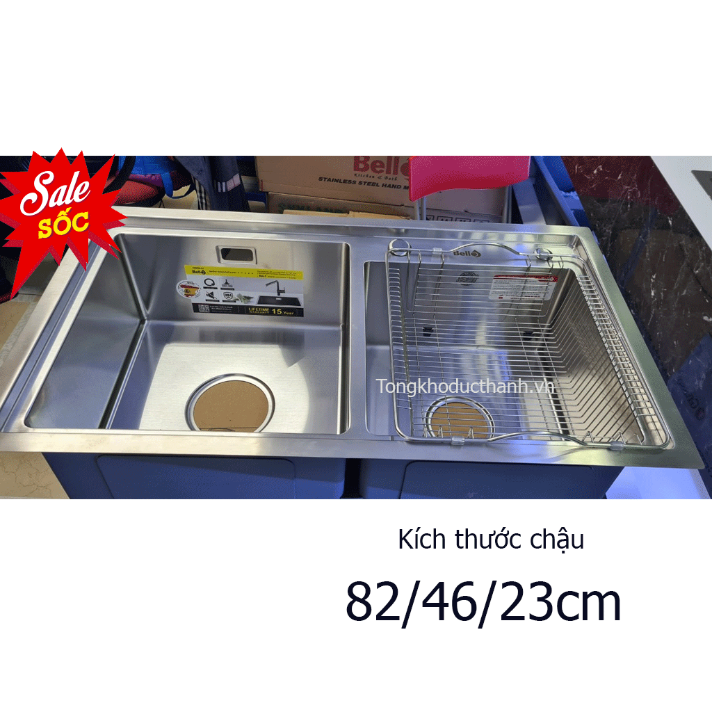 8246 Chậu rửa bát Bello BL-C490 ( 82*46cm) - Ảnh 1