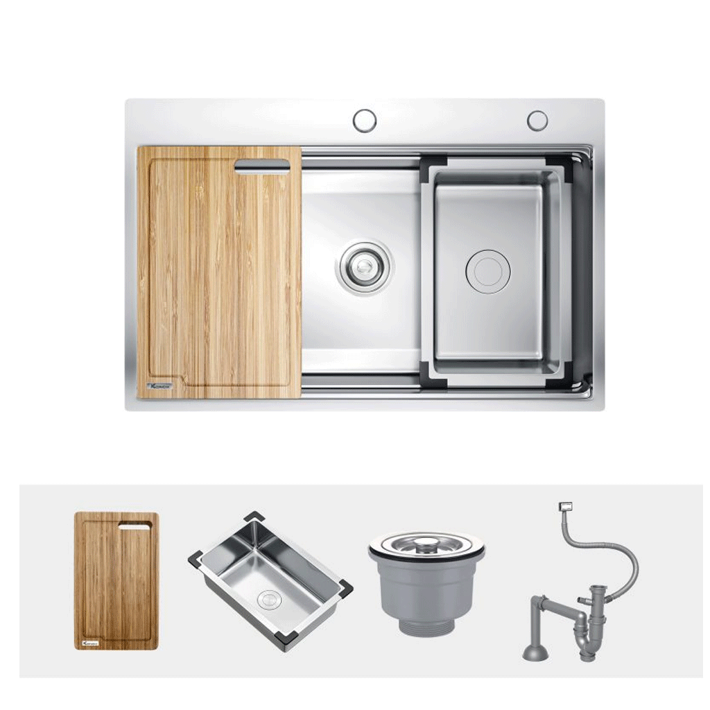 KN7650TS Chậu rửa bát Workstation Sink – Topmount Sink KN7650TS ( KT 76*50cm) - Ảnh 1