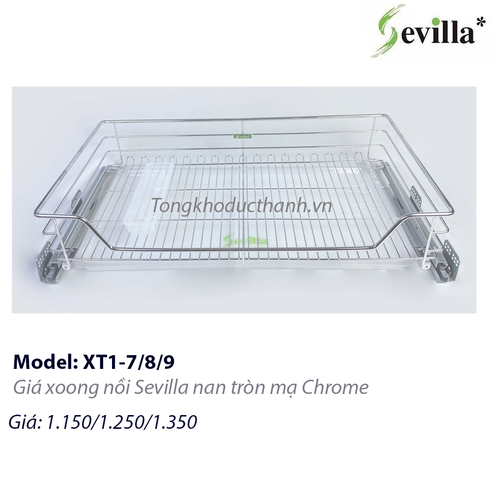 XT1 Giá xoong nồi tủ dưới nan tròn Sevilla SV-XT1( 70-80-90cm) - Ảnh 1