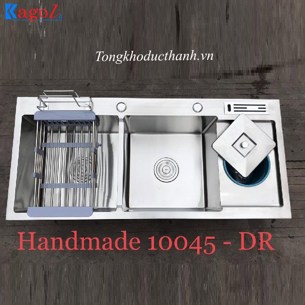 Chậu-rửa-bát-Kagol-K10045-bàn-chờ-cài-dao-thớt,-hố-rác Chậu-rửa-bát-Kagol-K10045-bàn-chờ-cài-dao-thớt,-hố-rác