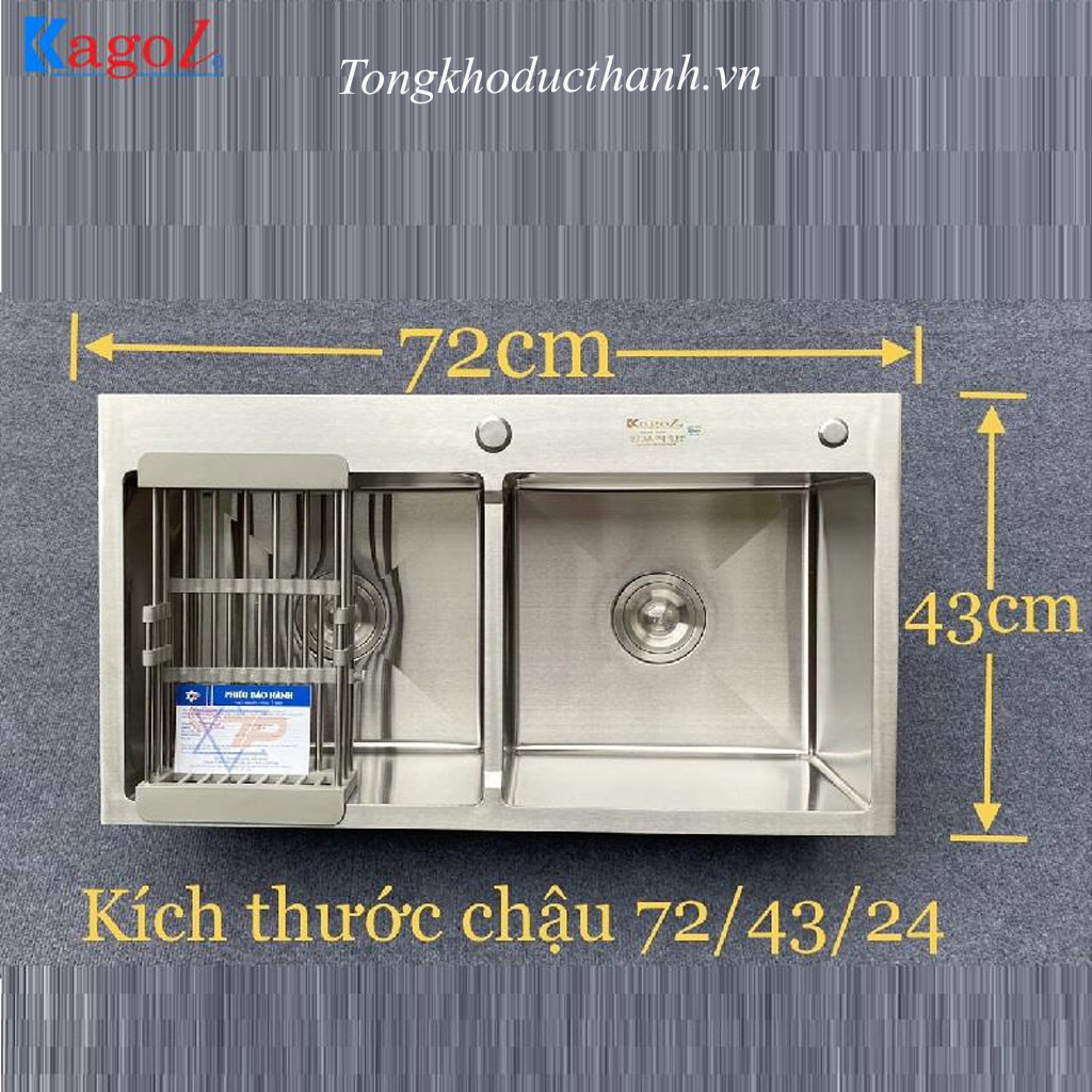 Chậu-rửa-bát-Kagol-K7243-hai-hố-cân Chậu-rửa-bát-Kagol-K7243-hai-hố-cân