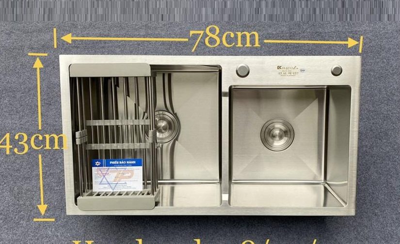 Chậu-rửa-bát-Kagol-K7843-hai-hố-lệch