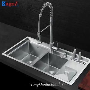 Chậu-rửa-inox-304-Kagol-K10048BT-304-bàn-chờ-có-cài-dao-thớt,-hố-rác