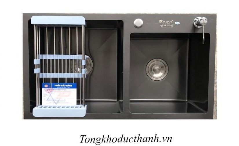 Chậu-rửa-nano-đen-Kagol-KND8245-lệch