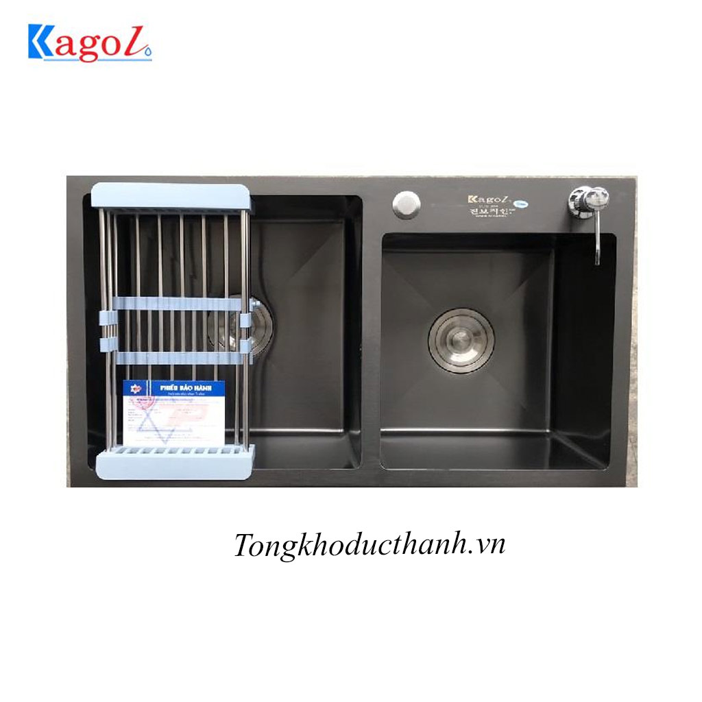 Chậu-rửa-nano-đen-Kagol-KND8245-lệch Chậu-rửa-nano-đen-Kagol-KND8245-lệch