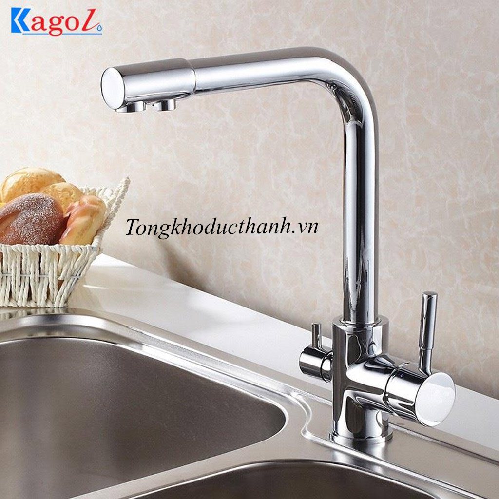Vòi-rửa-bát-ba-đường-nước-Kagol-K22 Vòi-rửa-bát-ba-đường-nước-Kagol-K22