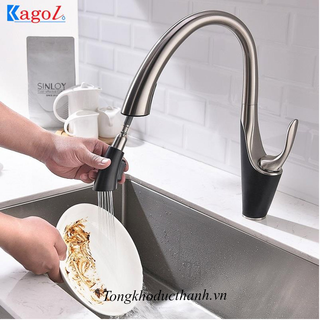 Vòi-rửa-bát-rút-Kagol-K06 Vòi-rửa-bát-rút-Kagol-K06