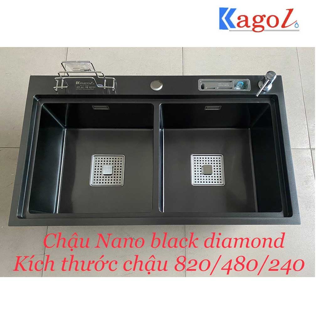 nano-black Chậu rửa nano đen Kagol Nano Black Diamond - Ảnh 1