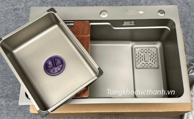Chậu Kagol nano Gray K6845 inox 304