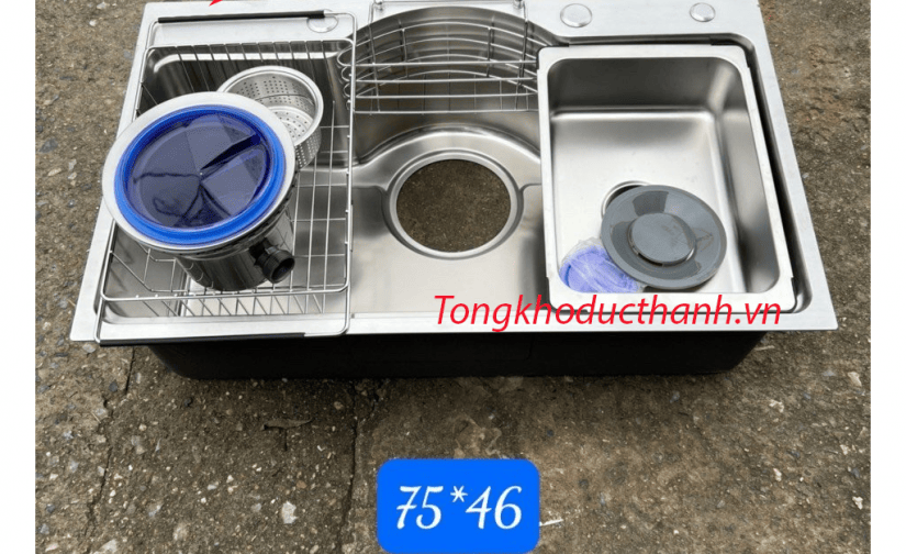 Chậu đơn 1 hố Kobesi KB 7546 inox 304