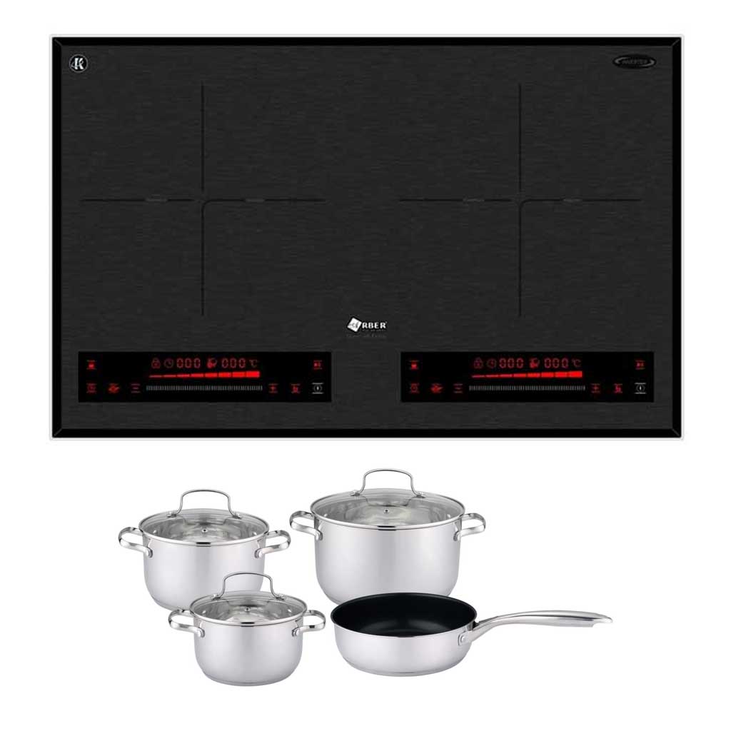 604 Bếp 2 từ Arber ABEI604 bo viền nhôm - Ảnh 1