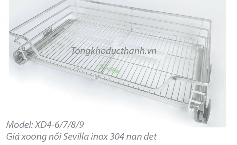 Giá xoong nồi Inox 304 nan dẹt cao cấp XD4-6/7/8/9( 70-80-90cm)