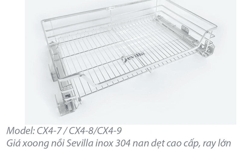 Giá xoong nồi Inox 304 nan dẹt cao cấp CX4-7/8/9