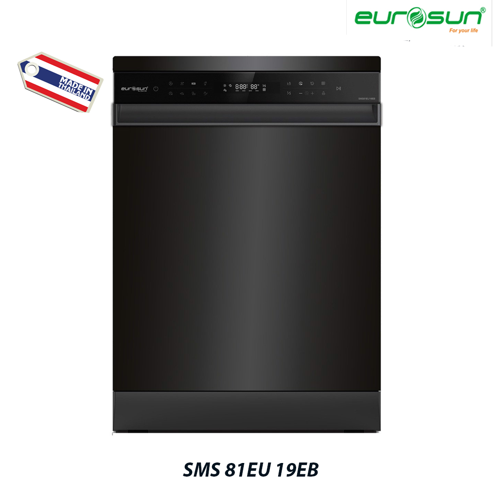 SMS81EU-19Eb Máy rửa bát Eurosun SMS81EU19EB 15 bộ bát đĩa - Sấy tươi, sấy tăng cường - Ảnh 1