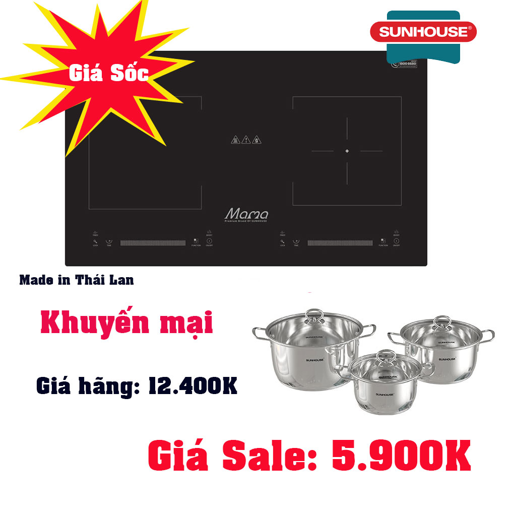 nhập-thái-lan BẾP TỪ SUNHOUSE MAMA MMB9208DIH - Ảnh 1