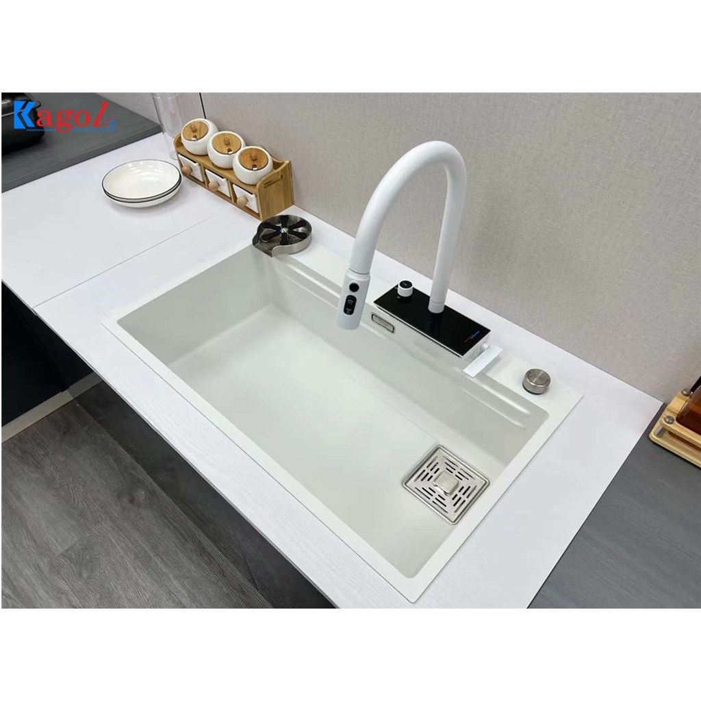 knt8046 Chậu rửa bát đơn Kagol KNT8046 (80 x 46cm) - Ảnh 1