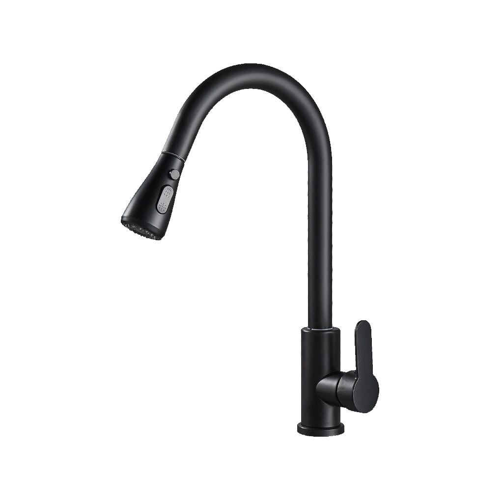 Vòi-RL-805-black Vòi rửa bát RÚT DÂY Roslerer Rl-805 Black - Ảnh 1