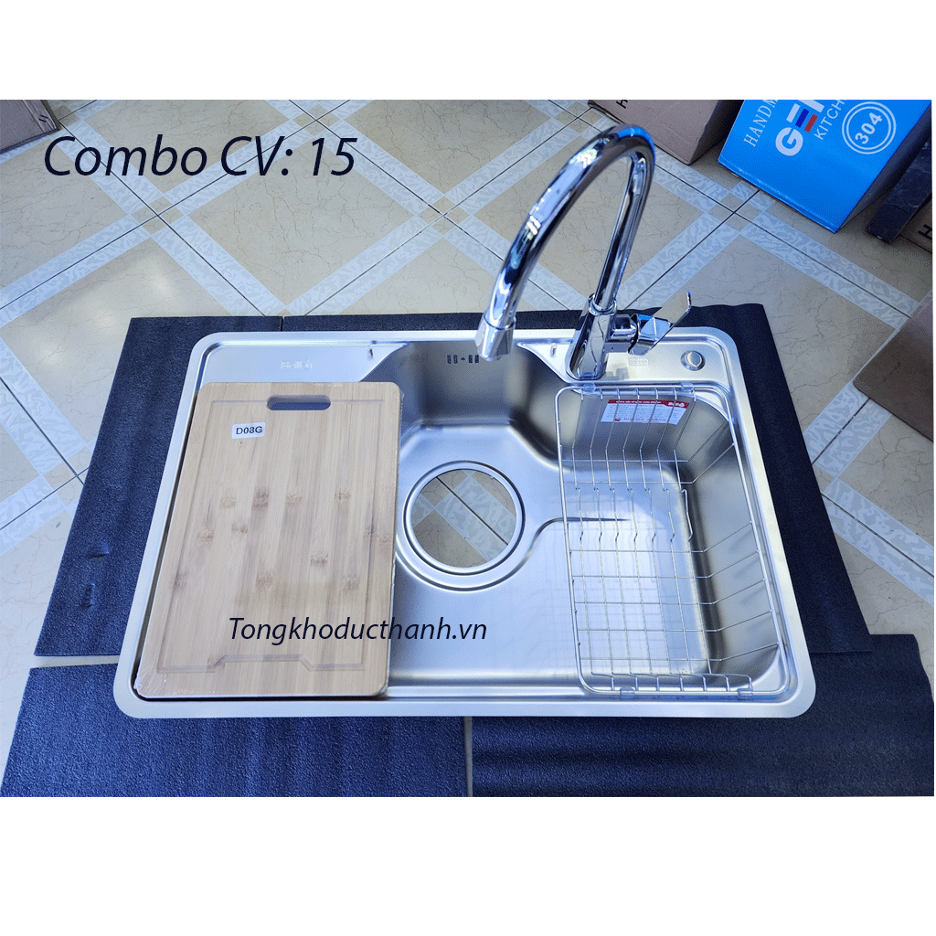 Chậu-vòi-15 Combo CV-15 Bộ Chậu Vòi, Chậu Bello - Ảnh 1