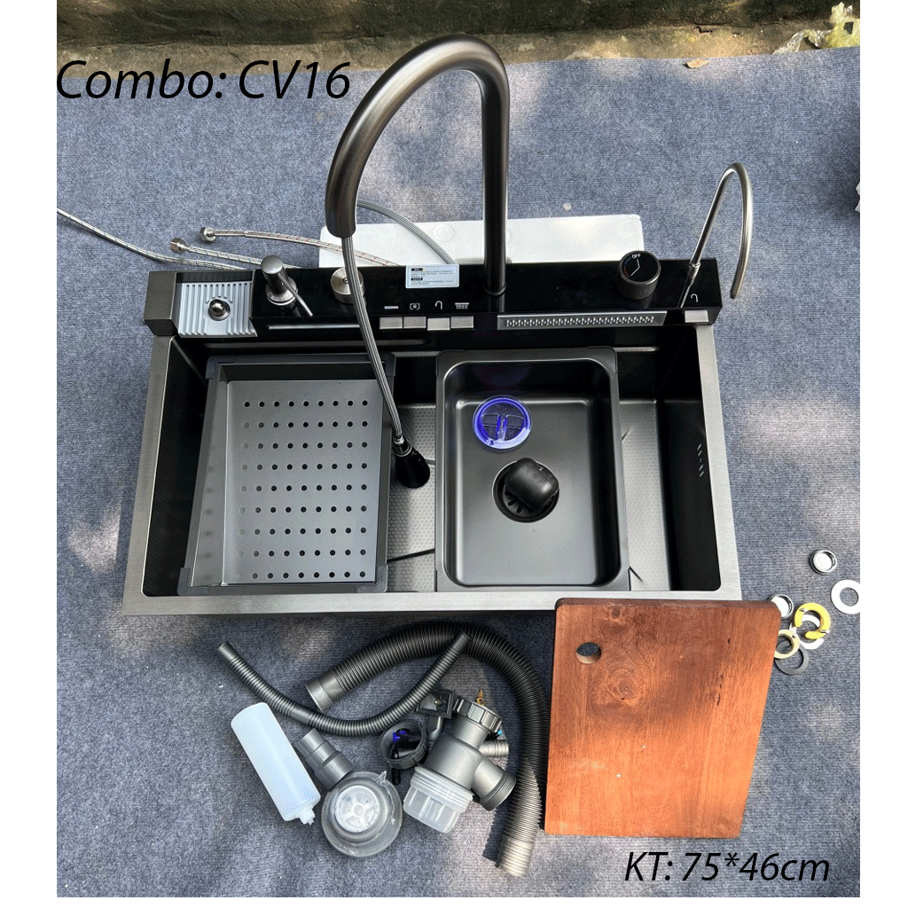 combo-16 Combo Chậu rửa, vòi thác 5 nút - Ảnh 1