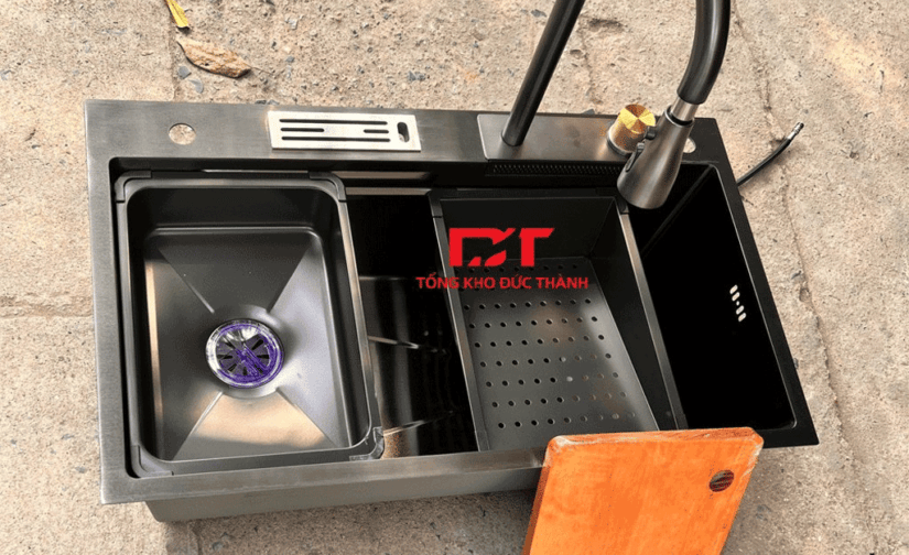 Combo CV 09 Chậu rửa bát Kobesi 7846 nano kèm vòi thác