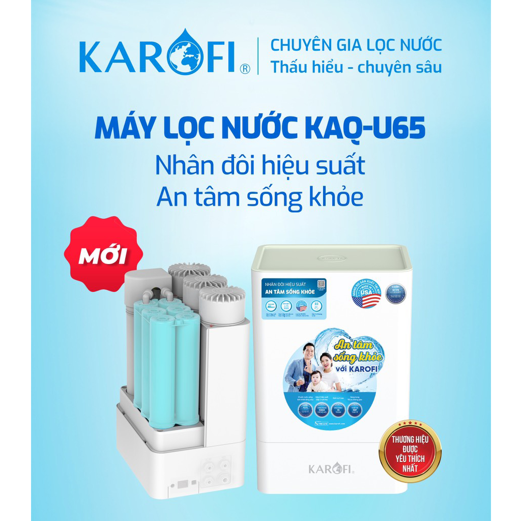 KAQ-U65 Máy lọc nước Karofi KAQ-U65 (10 lõi lọc) - Ảnh 1