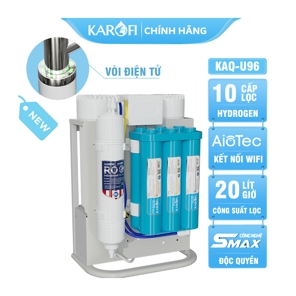 u96 Máy lọc nước Karofi KAQ-U96 (10 lõi lọc) - Ảnh 1