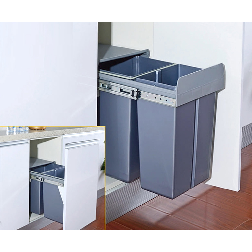 bl300 Thùng rác gắn cánh 2 ngăn Eurogold BL400 - Ảnh 1