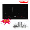 Bếp từ Chefs EH-DIH320  mẫu mới ( kính Crystal Ceram vát cạnh, nẹp nhôm, Công suất 4400W)