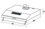 Máy hút mùi Kaff KF-703B - Ảnh 3