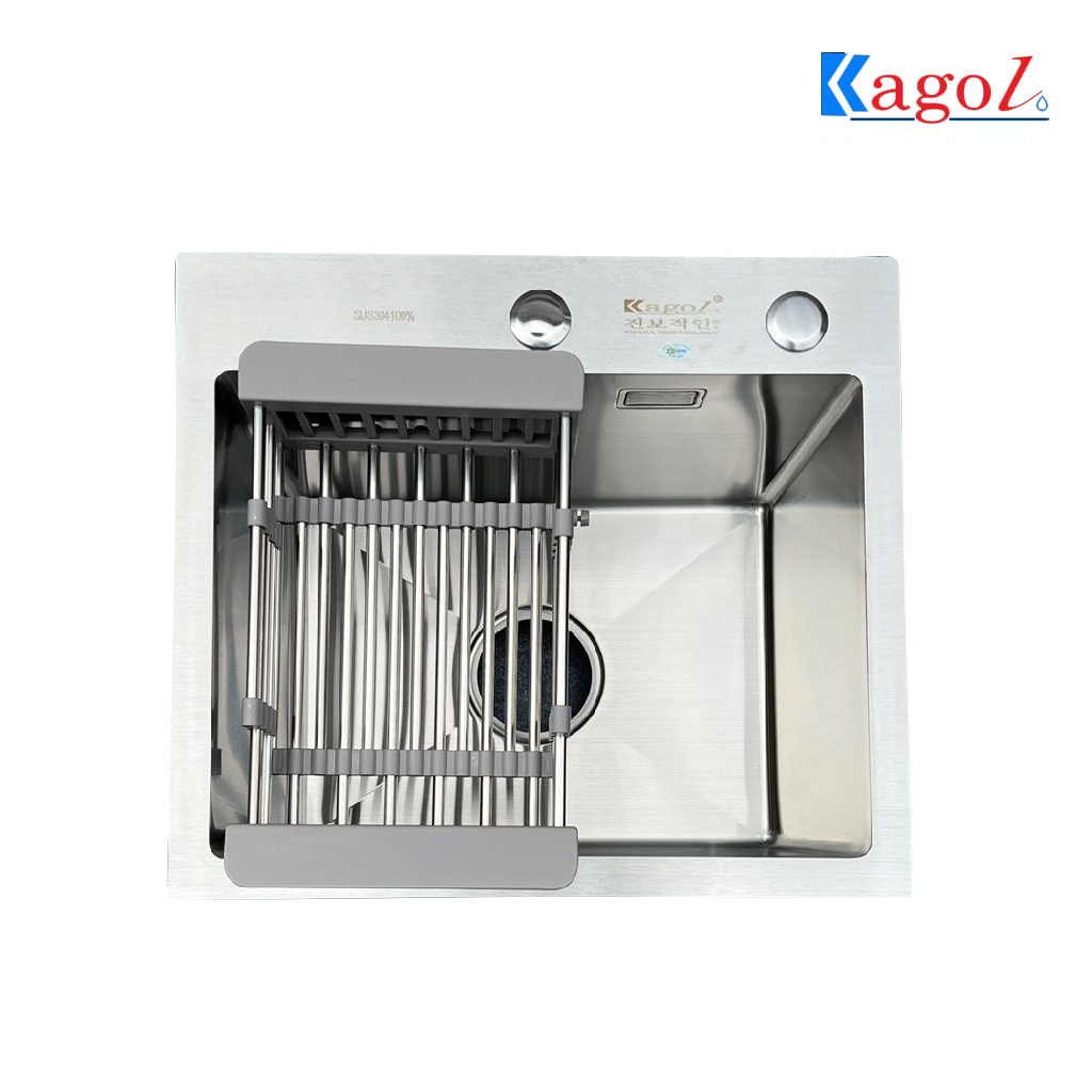 k4540-304 Chậu rửa bát đơn Kagol K4540-304 (45 x 40cm) - Ảnh 1