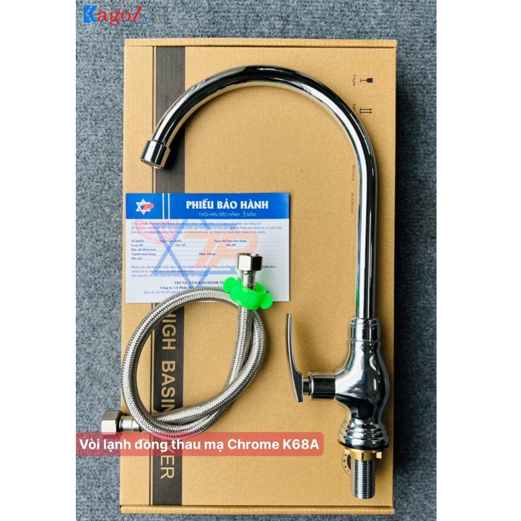 k68a Vòi rửa bát 1 đường nước Kagol K68A - Ảnh 1