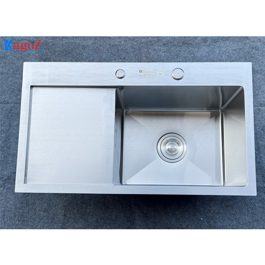 k7040bt Chậu rửa bát đơn có bàn chờ Kagol K7040BT (70 x 40cm) - Ảnh 1