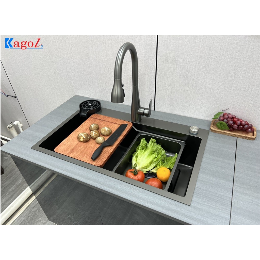 knd7545x Chậu rửa bát đơn Kagol KND7545X (75 x 45cm) - Ảnh 1