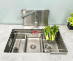 Bộ Combo Chậu rửa bát đơn âm Gento GT04-7645 - chống xước, chống bám bẩn và Vòi rút - Ảnh 2