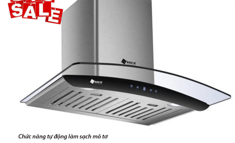 Máy hút mùi Arber AB SMART HOOD ( từ làm sạch mỡ trong mô tơ)