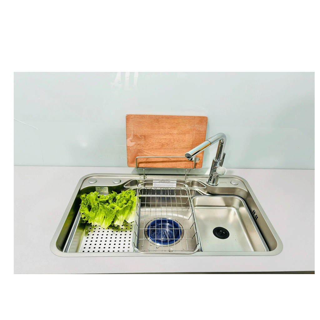 7848smart CHẬU RỬA BÁT GENTO GT04-7848 inox chống xước - Ảnh 1